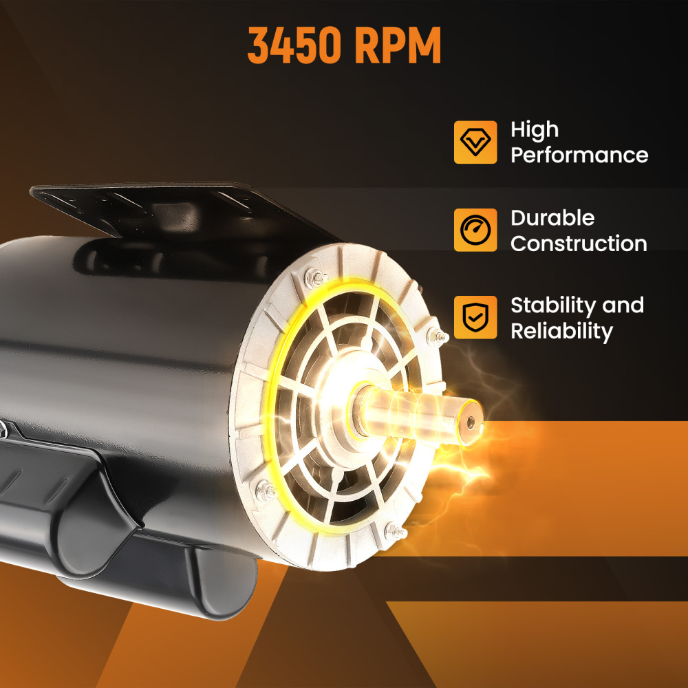 Air Compressor 5HP Electric Motor 3450RPM 230V 21A 56Frame 7/8 Shaft CW/CCW