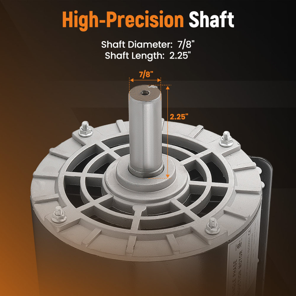 Air Compressor 5HP Electric Motor 3450RPM 230V 21A 56Frame 7/8 Shaft CW/CCW