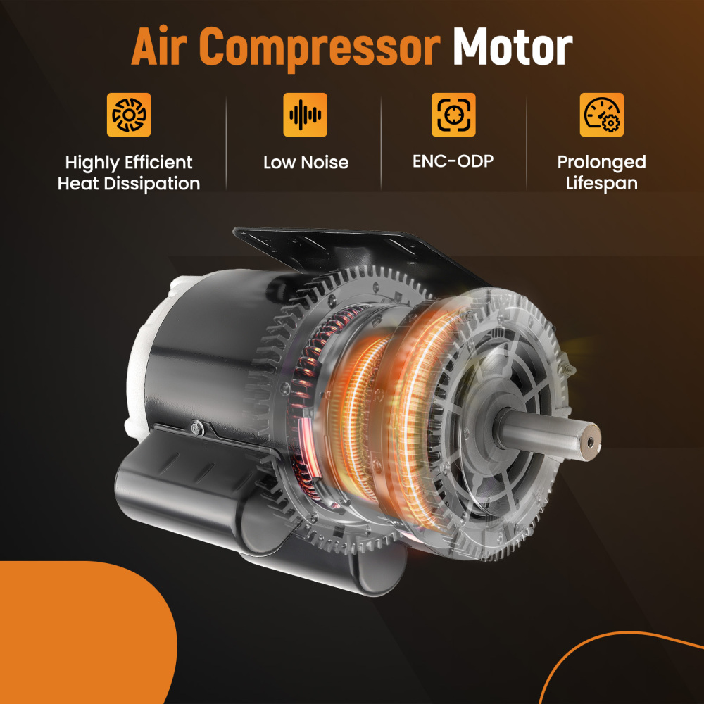 Air Compressor 5HP Electric Motor 3450RPM 230V 21A 56Frame 7/8 Shaft CW/CCW