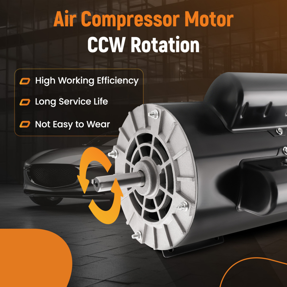 Air Compressor 5 HP Electric Motor 3450RPM 230V 15A 56Frame 5/8 Shaft CCW