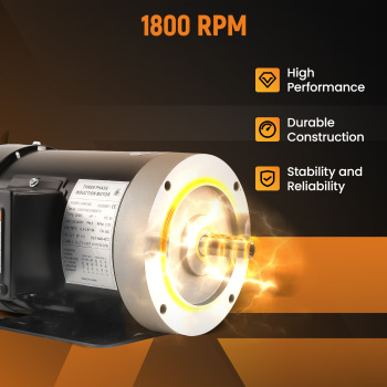 1HP Air Compressor Electric Motor 1800RPM 3.8A/1.9A 56CFrame 5/8 Shaft TEFC