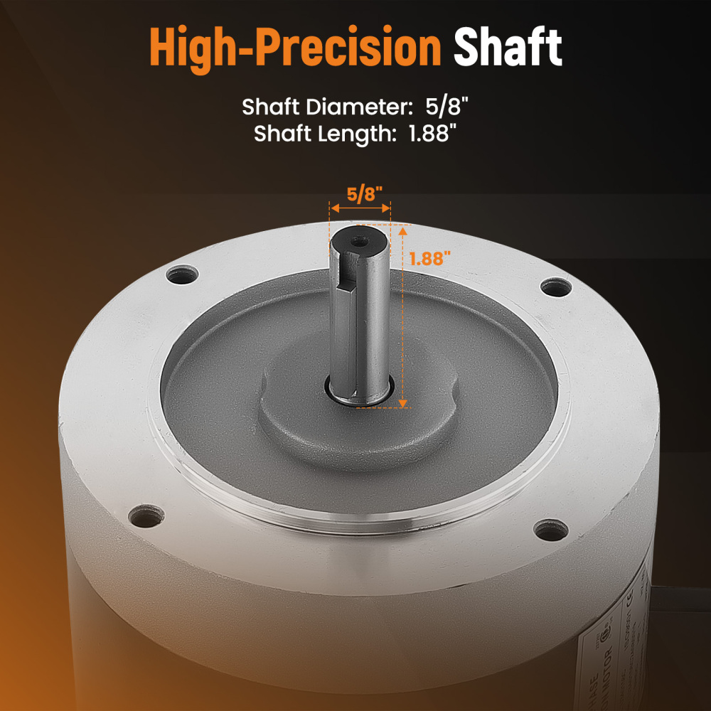 1HP Air Compressor Electric Motor 1800RPM 3.8A/1.9A 56CFrame 5/8 Shaft TEFC