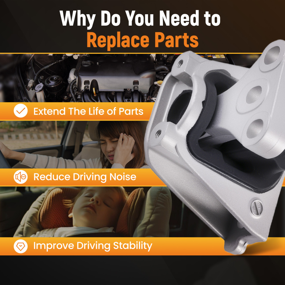 5Pcs Engine MotorTransmission Mount Kit compatible for Honda CR-V I4 2.4L 4WD 2007-2011