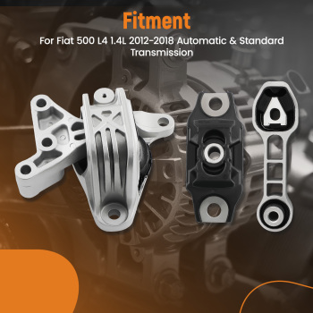 3PCS Motor MotorTrans Mount Set compatible for Fiat 500 1.4L 2012-2018 68073-029AC A5645