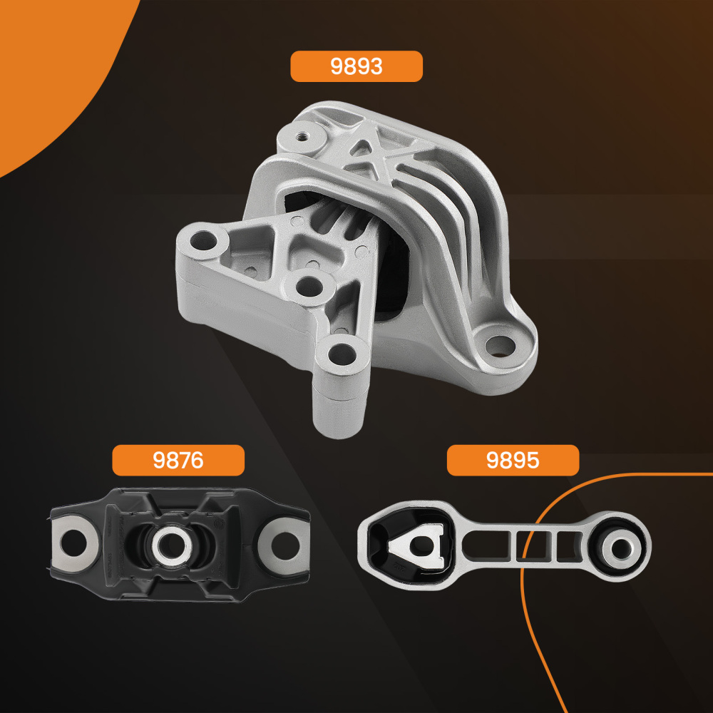 3PCS Motor MotorTrans Mount Set compatible for Fiat 500 1.4L 2012-2018 68073-029AC A5645