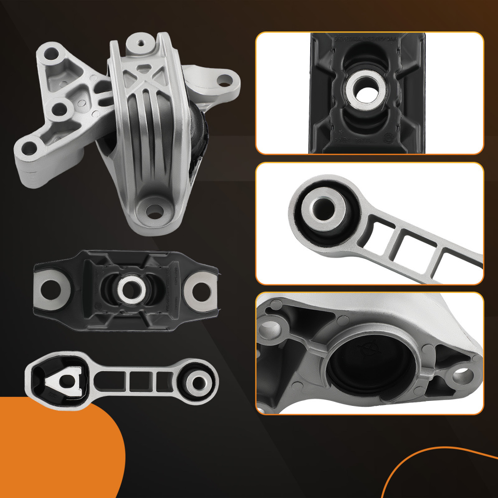 3PCS Motor MotorTrans Mount Set compatible for Fiat 500 1.4L 2012-2018 68073-029AC A5645