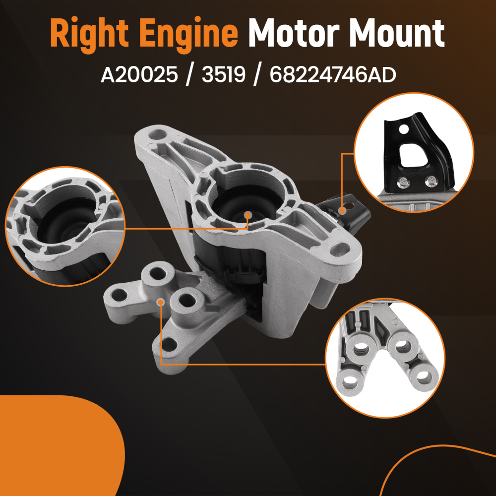 4pcs MotorTrans Mount compatible for Chrysler Pacifica 2017-2023 3.6L V6 A20070 A20025