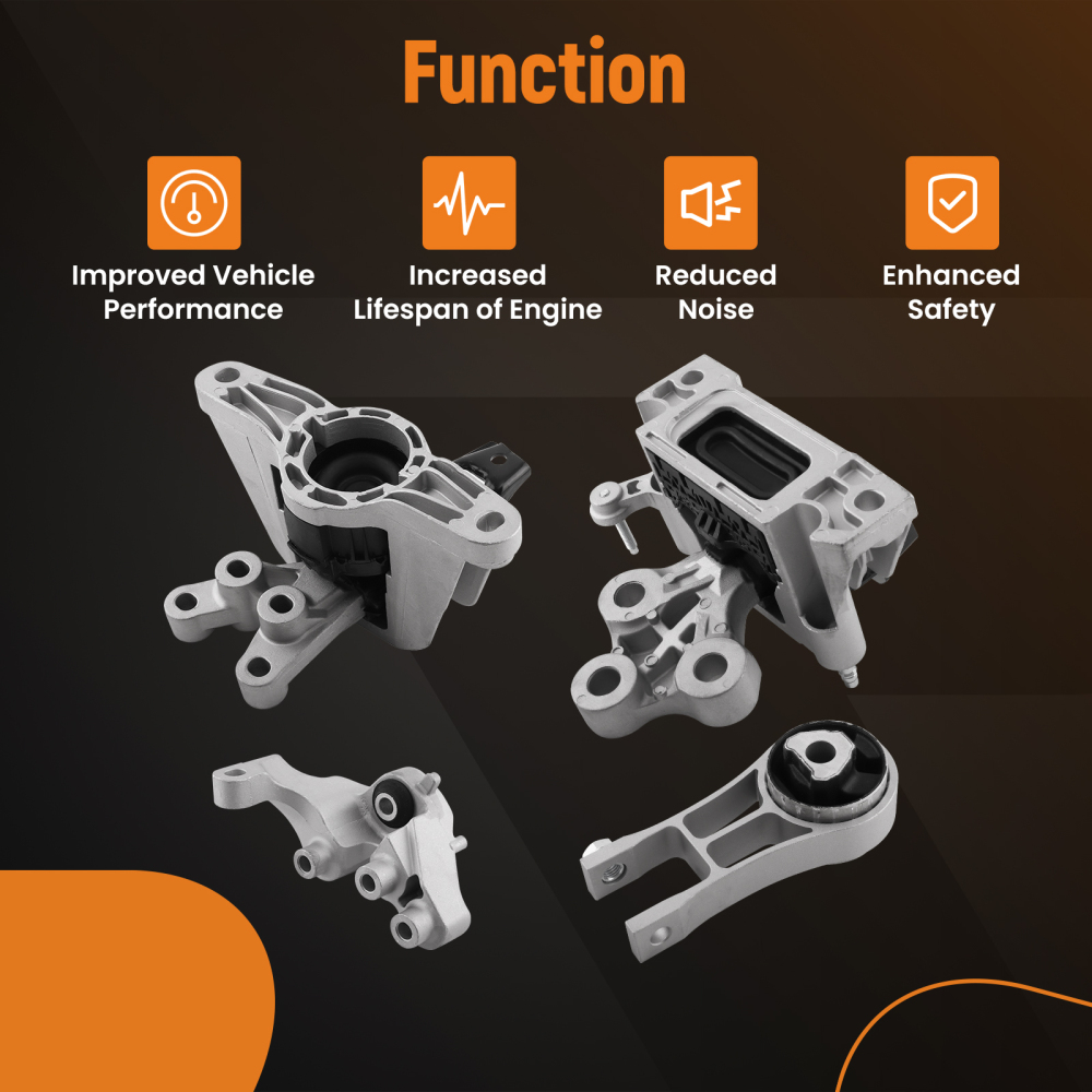 4pcs MotorTrans Mount compatible for Chrysler Pacifica 2017-2023 3.6L V6 A20070 A20025