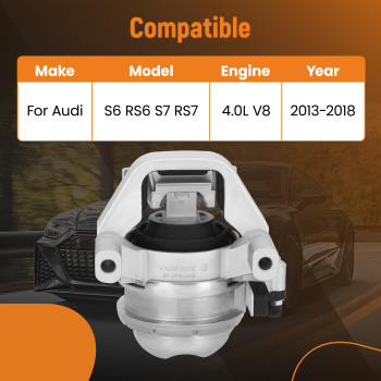 Engine Motor Mount Right W/ Sensor compatible for Audi S6 RS6 S7 RS7 4.0L 13-18 4H0199256T