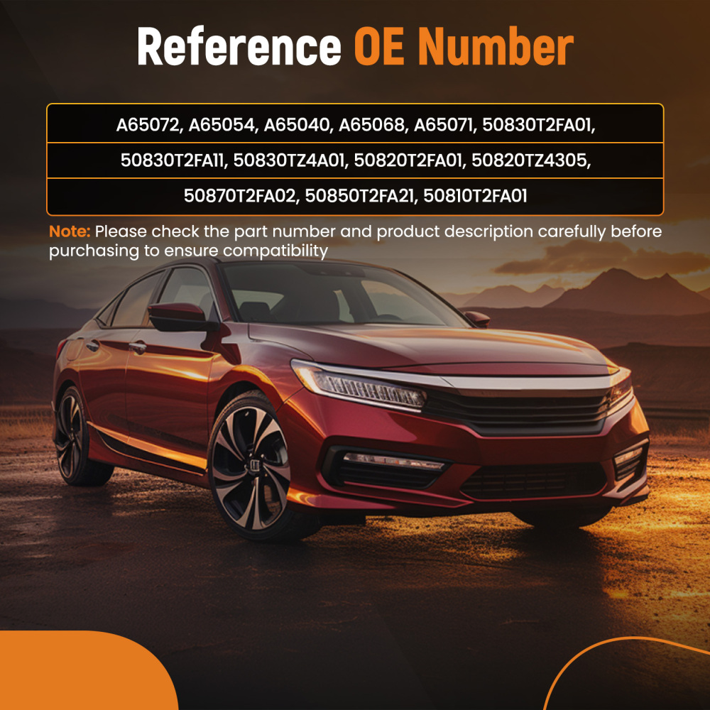 5x Engine MotorTransmission Mount compatible for Honda Accord 2.4L A/T CVT 2013-2017