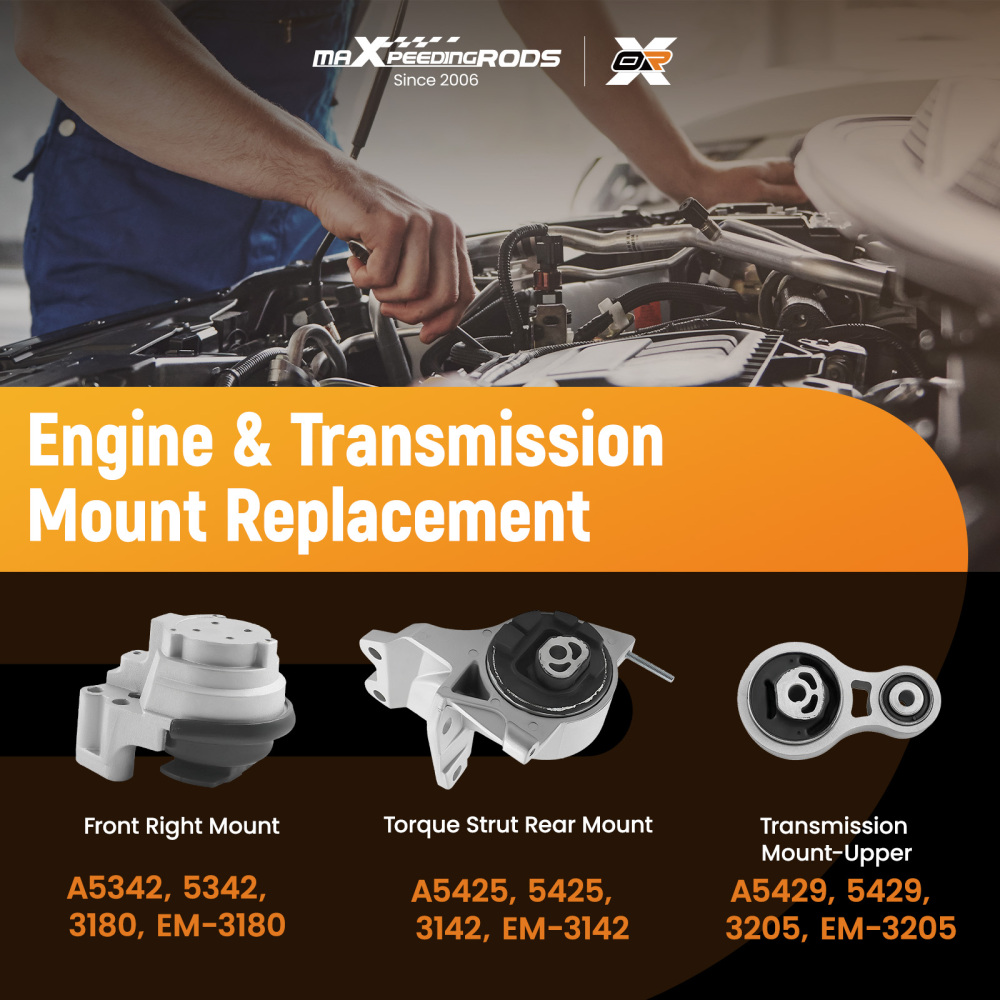3Pcs Engine MountTrans Mount compatible for Ford Taurus 3.5L A5342 A5425 A5429 5342 5425