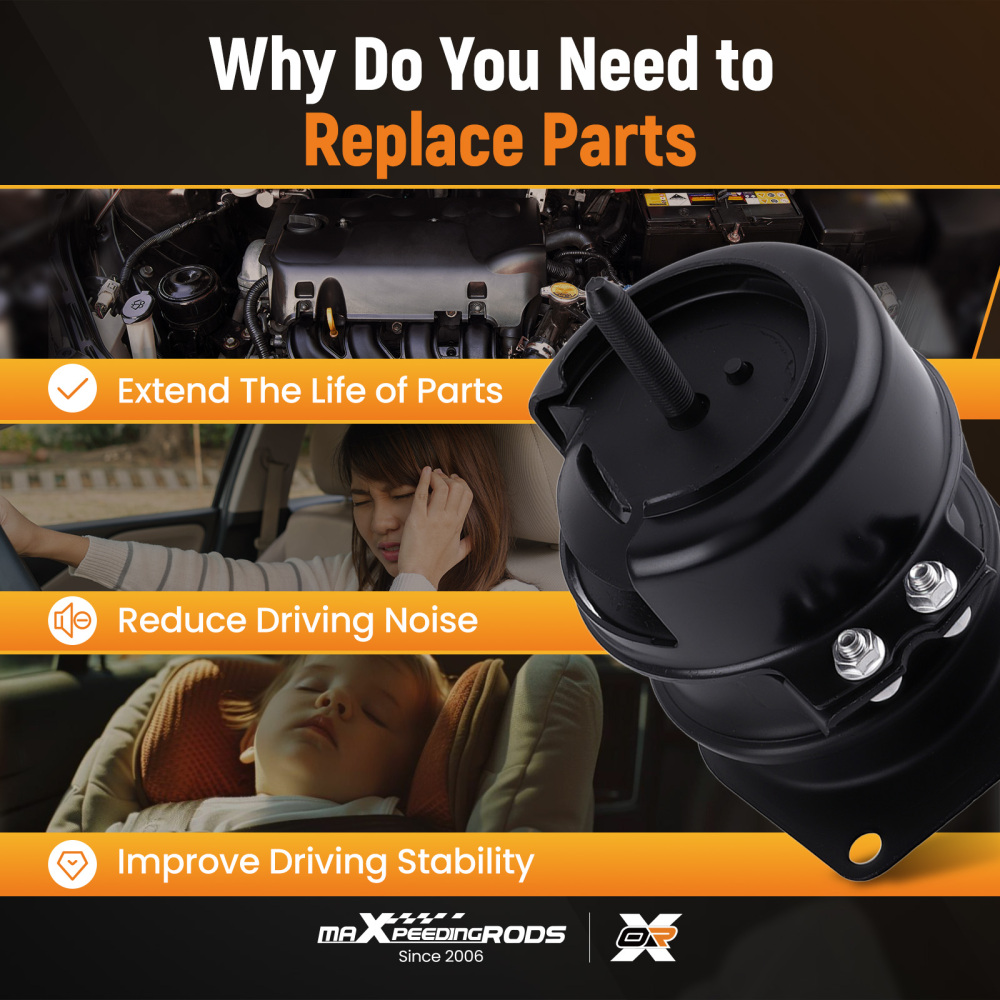 Engine Motor Trans Mounts 5PCS compatible for Honda Pilot 2003-2005 compatible for Acura MDX V6 2001-2002