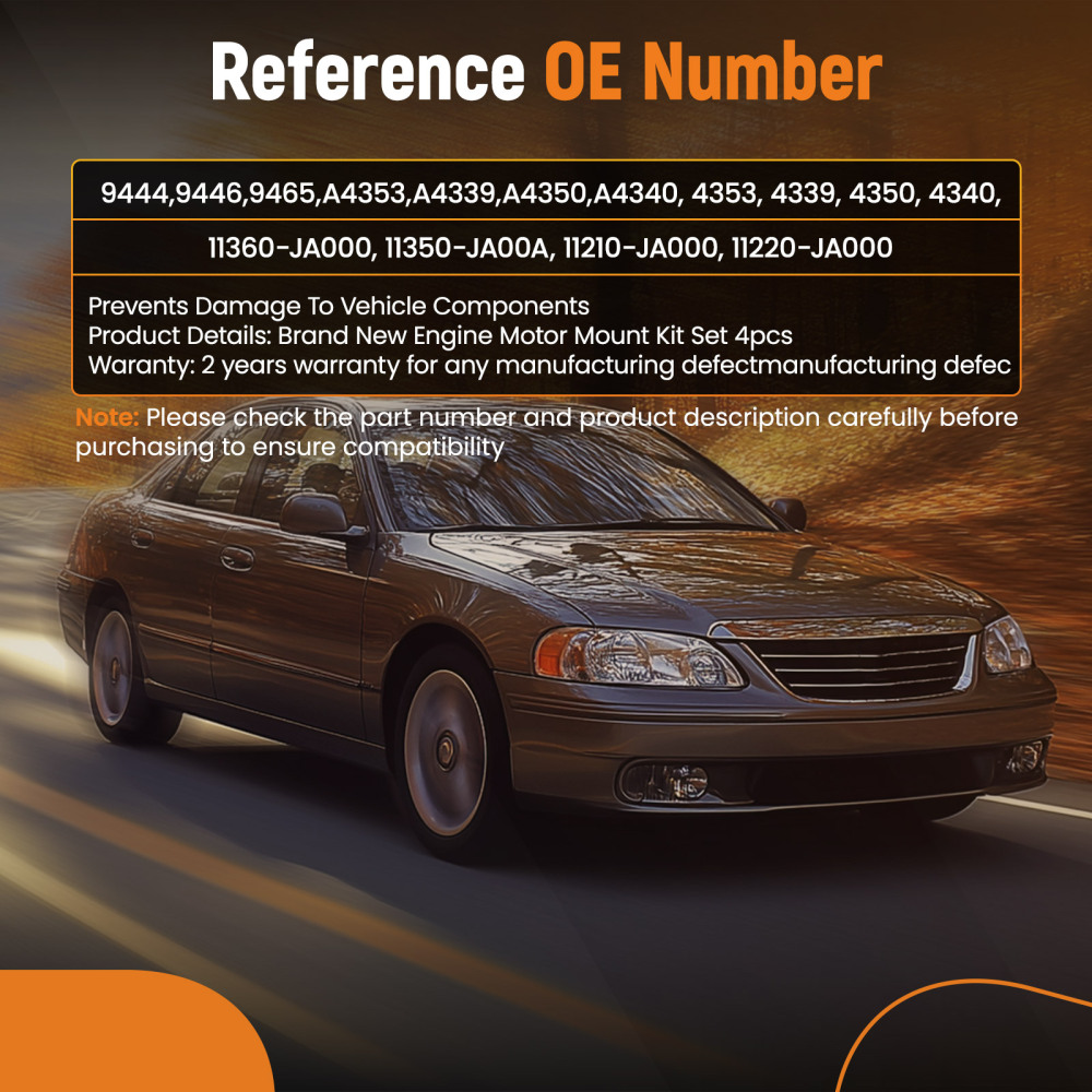 Engine Motor Trans Mount 4pcs compatible for Nissan Altima 2007-2016 2.5L Auto CVT A4339