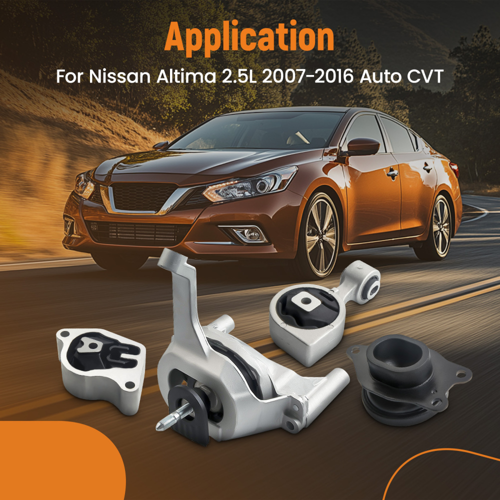Compatible for Nissan Altima 2.5L Auto CVT 2008 - 2012 Set of 4 Engine Mount Transmission