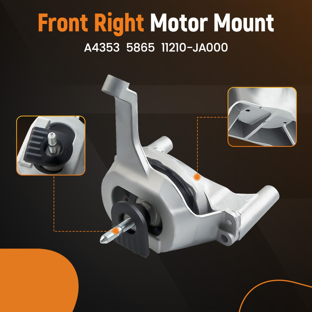 Compatible for Nissan Altima 2.5L Auto CVT 2008 - 2012 Set of 4 Engine Mount Transmission