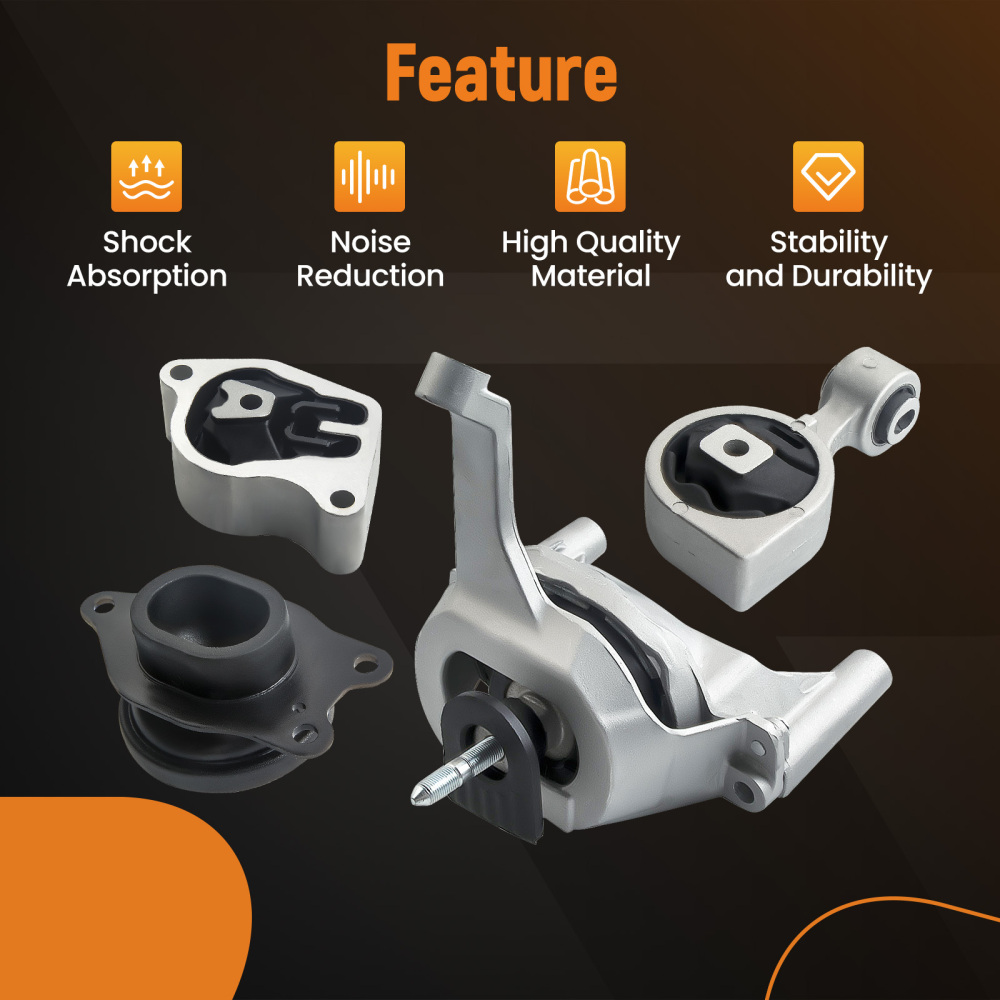 Compatible for Nissan Altima 2.5L Auto CVT 2008 - 2012 Set of 4 Engine Mount Transmission