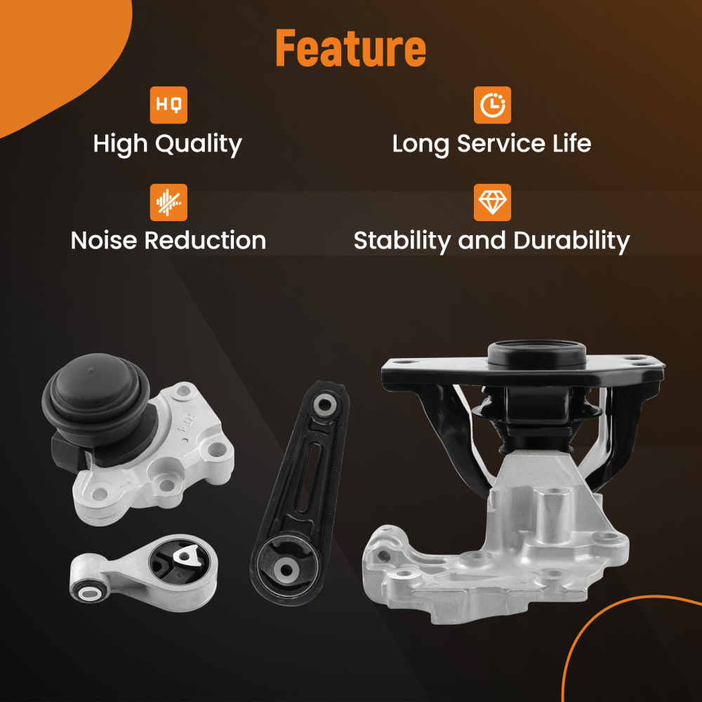 Engine MountTrans Mount 4pcs compatible for Nissan Rogue compatible for FWD 2.5L 2008-2015 A4351 A4352