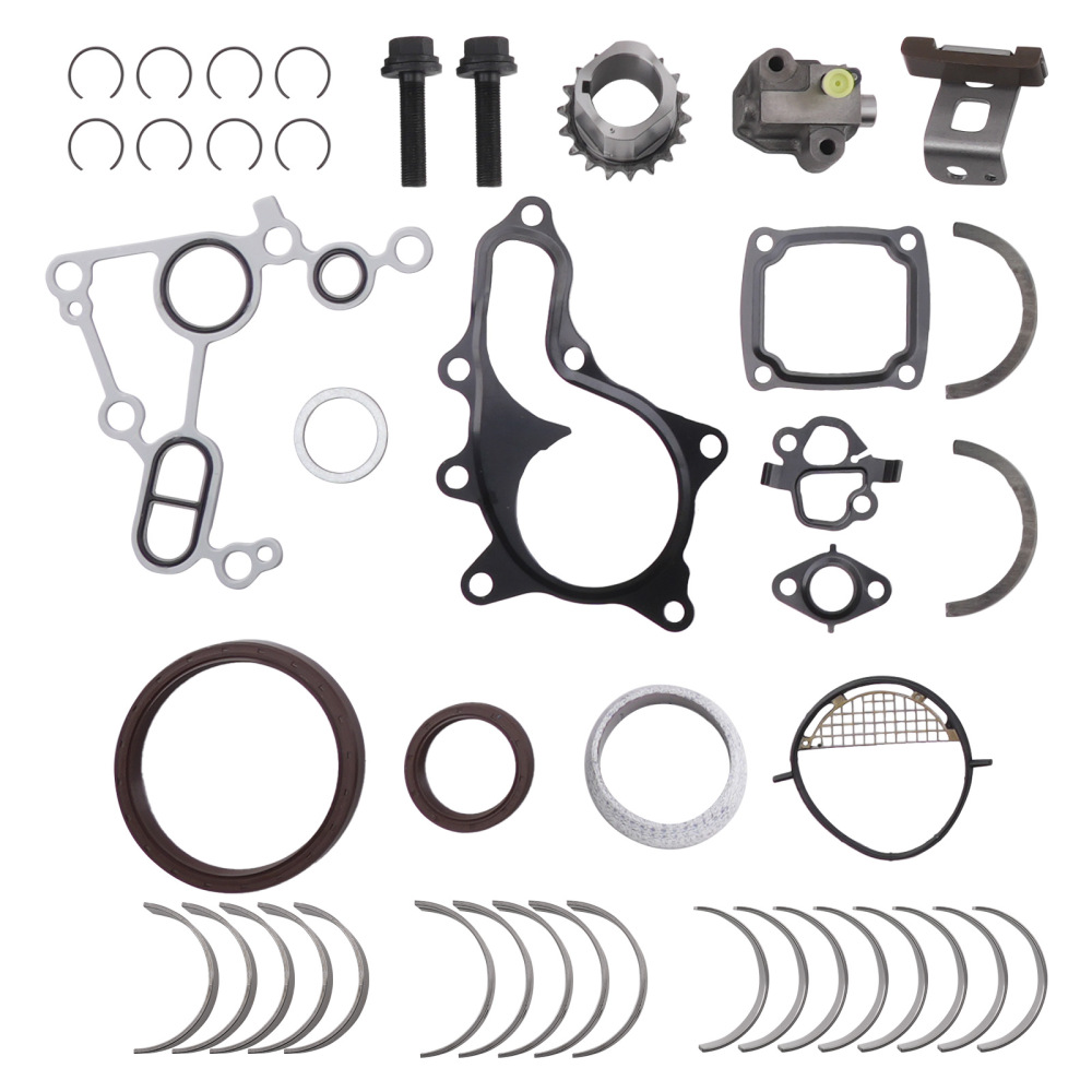 2ARFE 2.5L Engine Rebuild Piston Gasket Timing Kit w/ Crankshaft Rods compatible for Toyota
