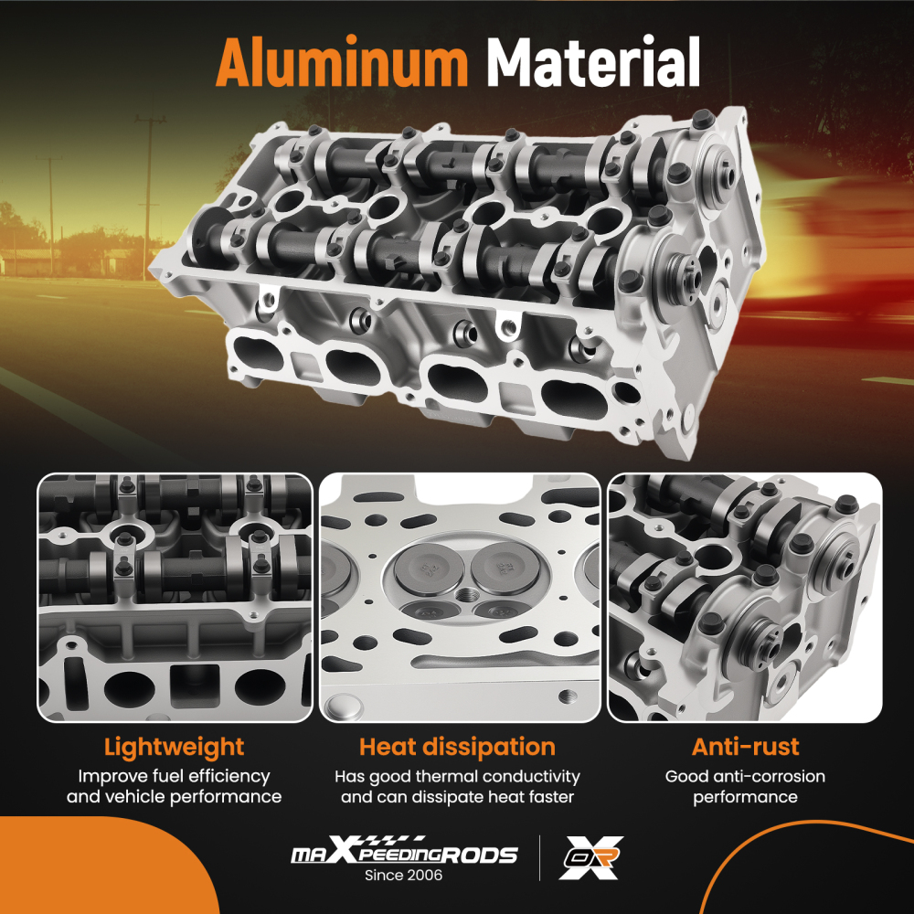 Complete Cylinder Head & Head Gasket Set compatible for Toyota RAV4 Camry 2.4L 2AZ-FE 2AZFE