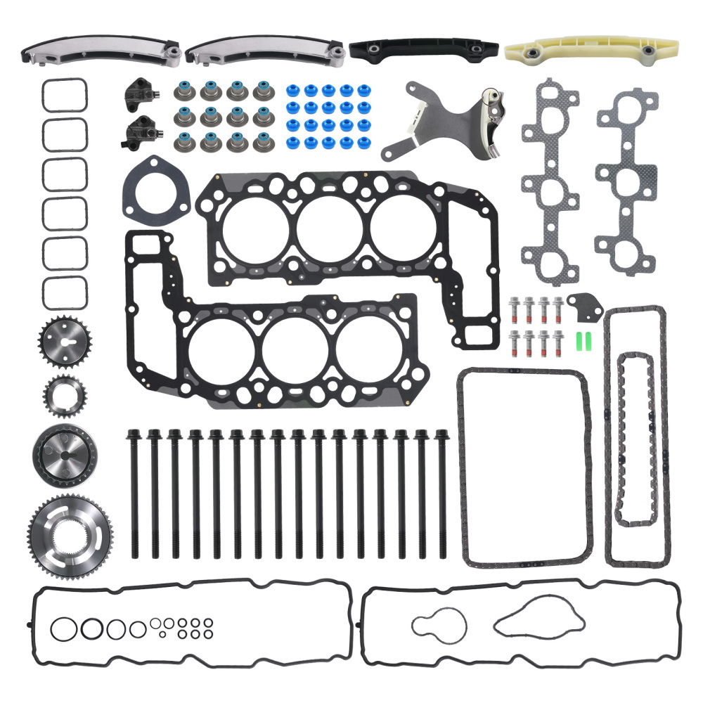 Timing Chain Head Gasket Bolts Set for 2005-12 compatible for Dodge Ram 1500 compatible for Jeep Grand 3.7L V6