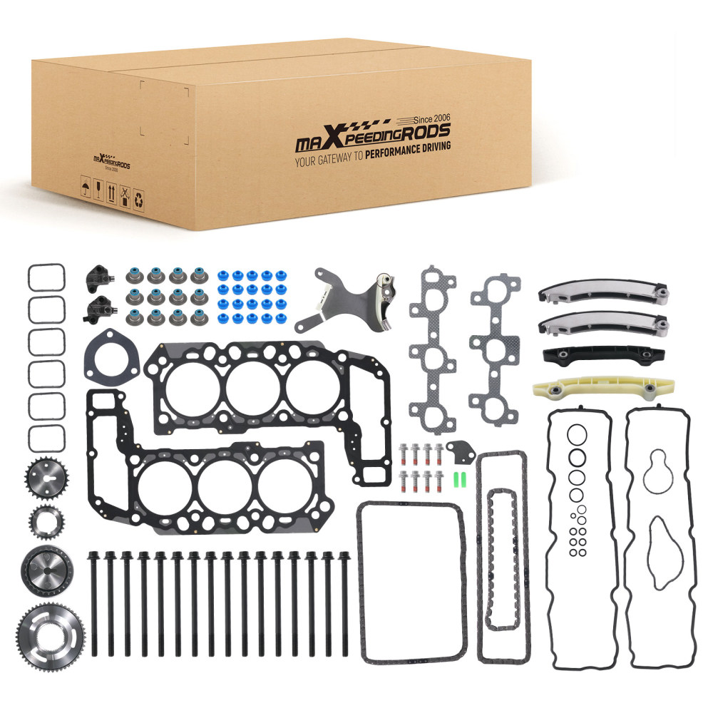 Timing Chain Head Gasket Bolts Set for 2005-12 compatible for Dodge Ram 1500 compatible for Jeep Grand 3.7L V6