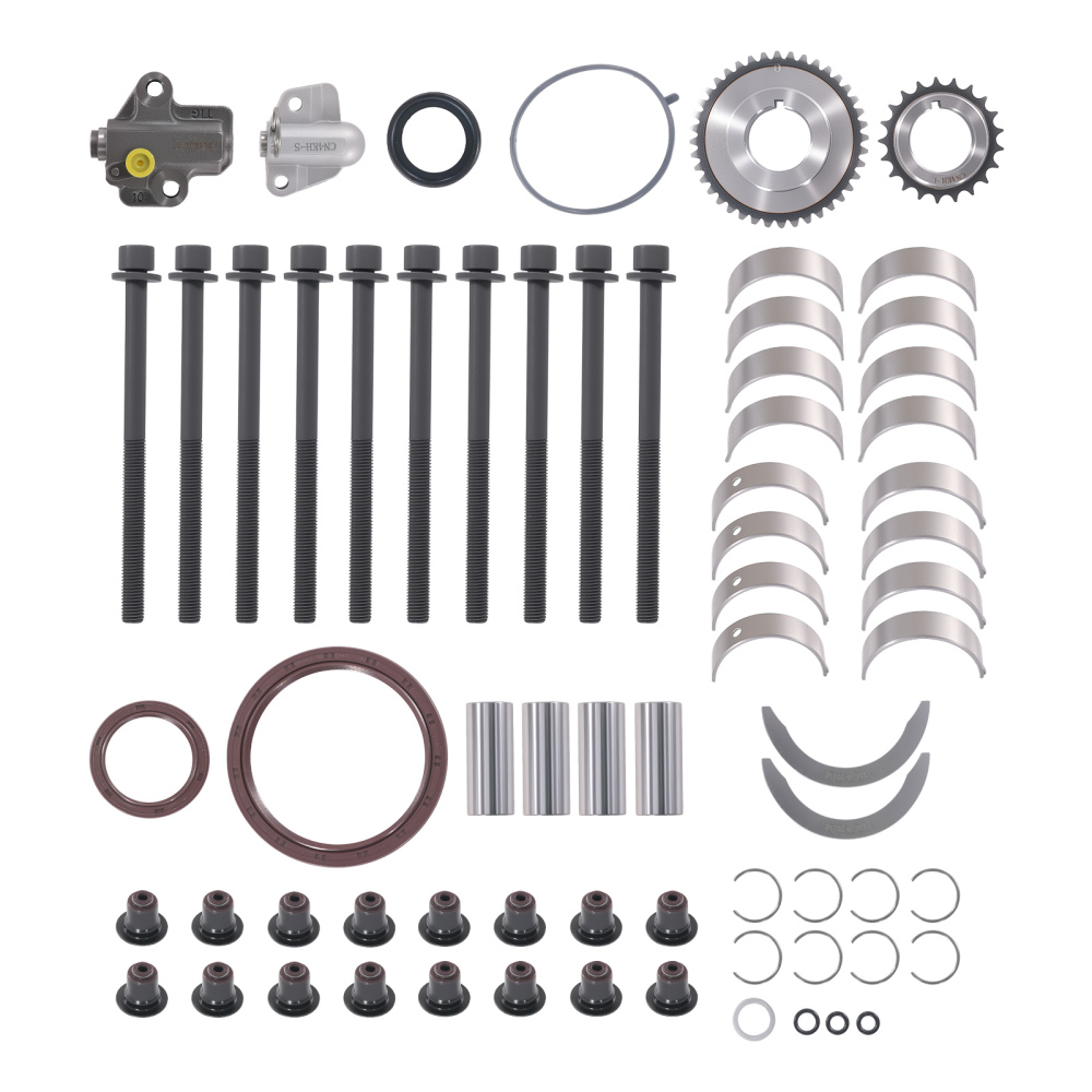 Engine Rebuild Kits w/ Crankshaft Con Rods Timing Kit compatible for Hyundai KIA G4KJ 2.4L