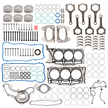 Engine Rebuild Kit: Rods+Pistons+Bearings+Valves compatible for Chrysler 200 3.6L V6 11-16