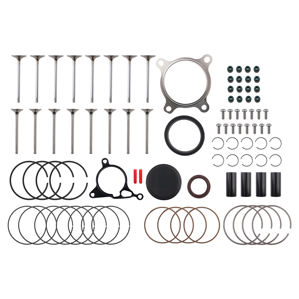 Engine Rebuild Overhaul Pistons Valves Seals Kit compatible for VW Audi 2.0 TFSI 82.5mm
