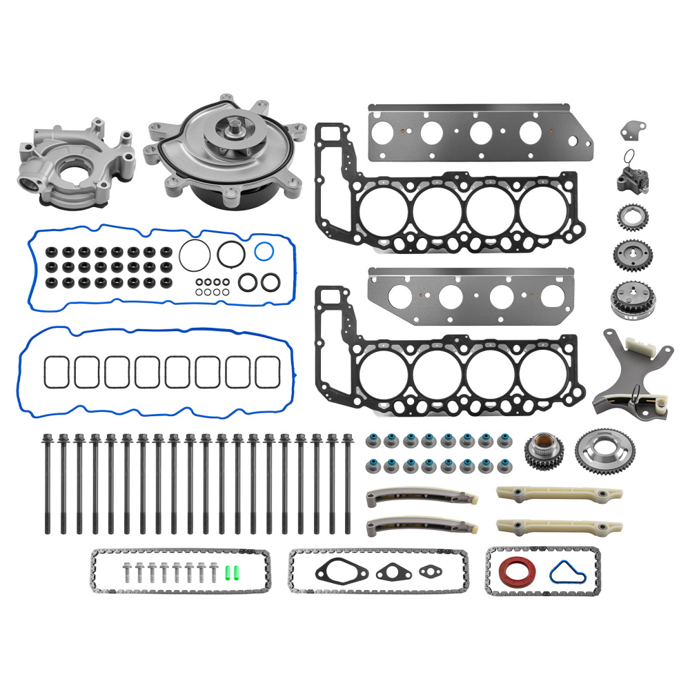 Complete Timing Set w/ Oil PumpHead Bolts compatible for Jeep Commander 4.7L V8 2008-10