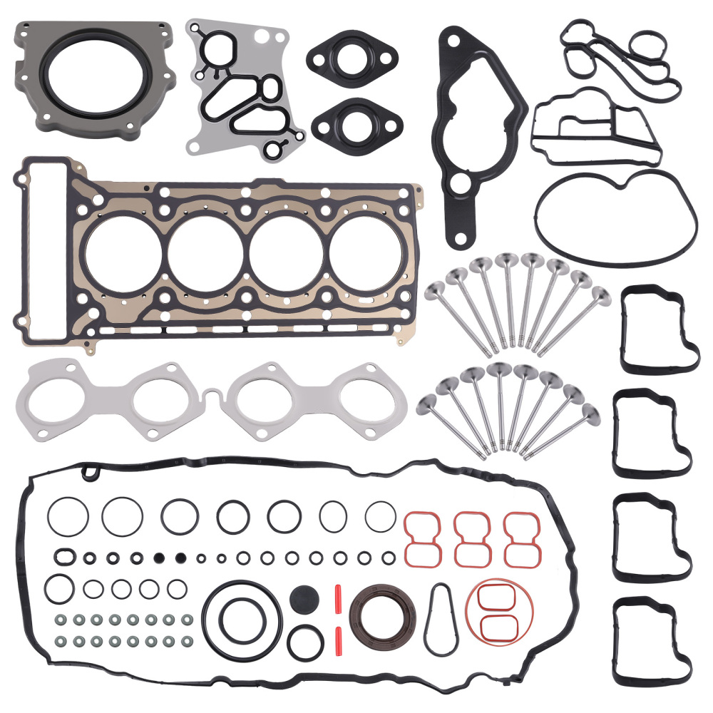 IntakeExhaust Valves + Engine Gasket Kit compatible for Mercedes-Benz M271 W204 W212