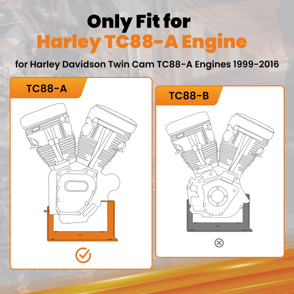 Heavy-Duty Engine Stand compatible for Harley-Davidson Twin Cam A Engines 99-16