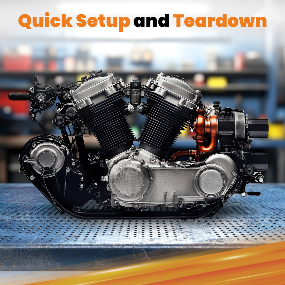 Heavy-Duty Engine Stand compatible for Harley-Davidson Twin Cam A Engines 99-16