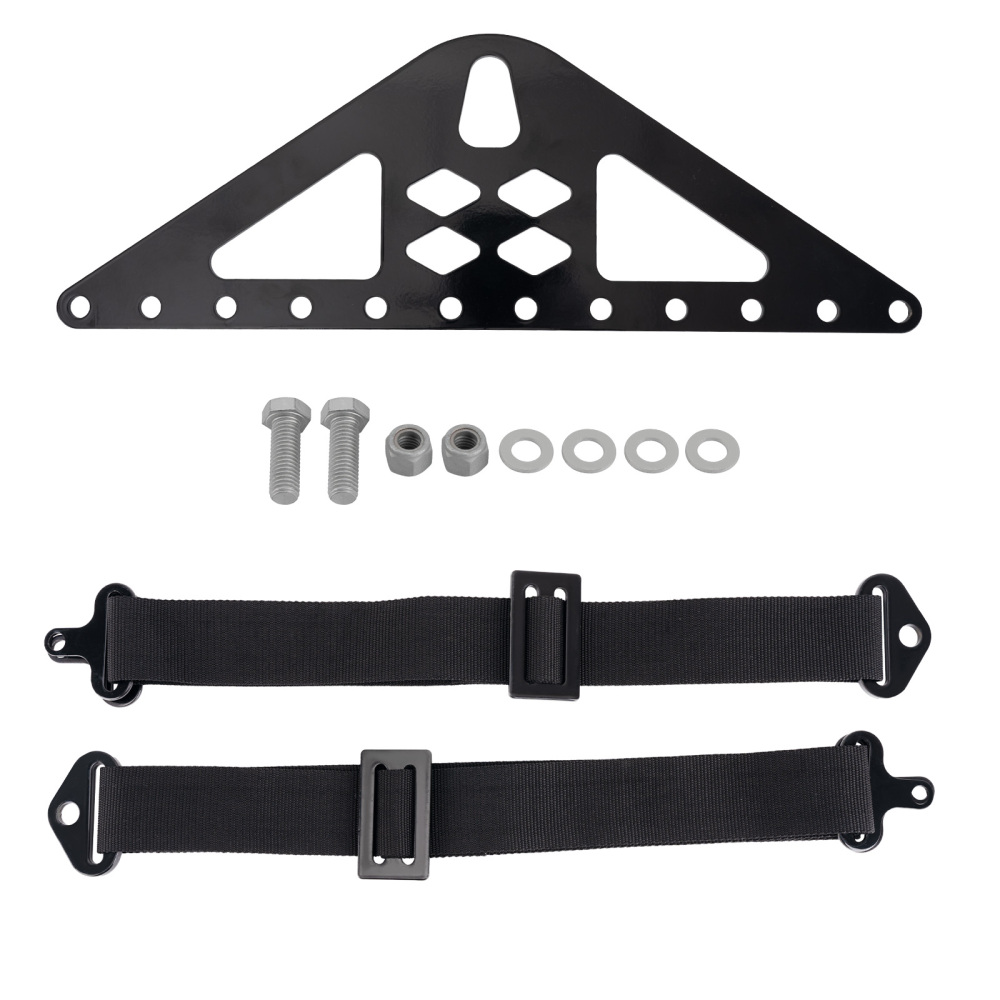 Universal Engine Lift 4 Point Kit 1200lb Steel Bracket Straps Powdercoated