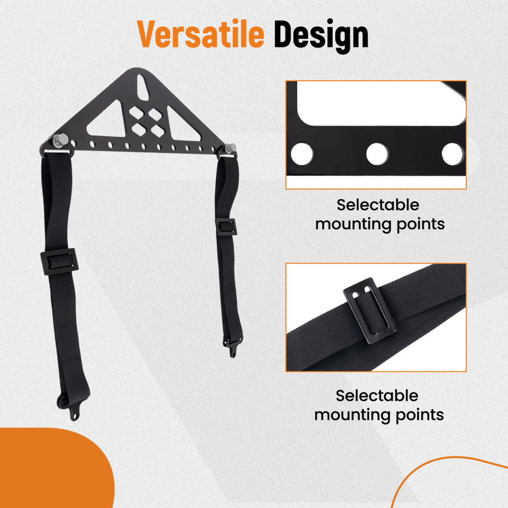 Universal Engine Lift 4 Point Kit 1200lb Steel Bracket Straps Powdercoated