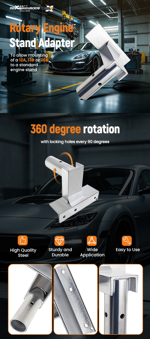 Engine Stand Adapter Quality compatible for Mazda 12A 13B RX-7 RX