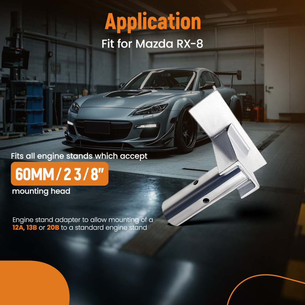 Engine Stand Adapter compatible pour Mazda 12A 13B 20B RX-7 RX-8 Adaptateur support moteur