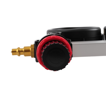 Engine Cylinder Dual Gauge Leakdown Tester Kit With Rubber Hose Metal Adapters