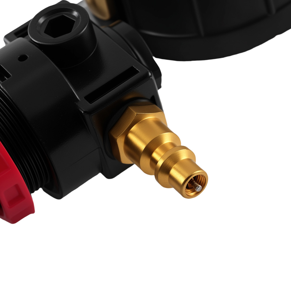 Engine Cylinder Dual Gauge Leakdown Tester Kit With Rubber Hose Metal Adapters