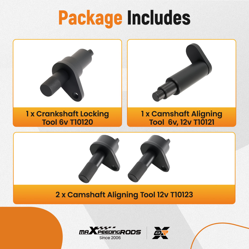 Camshaft Aligning Crankshaft Lock Tool compatible for VW Polo Fox compatible for Seat Cordoba 1.2L 6/12V