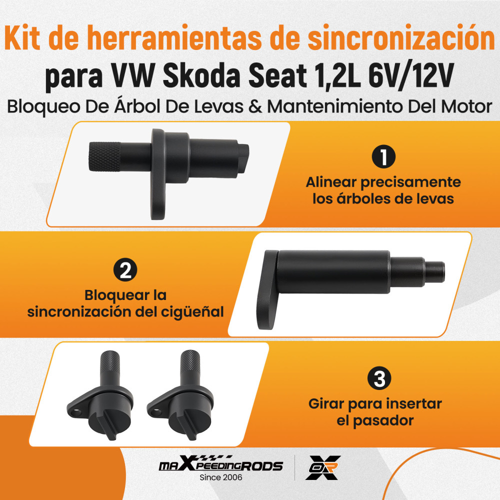 Herramienta Bloqueo Arbol compatible para Seat Ibiza Toledo compatible para VW Polo 1.2L AZQ BME T10120