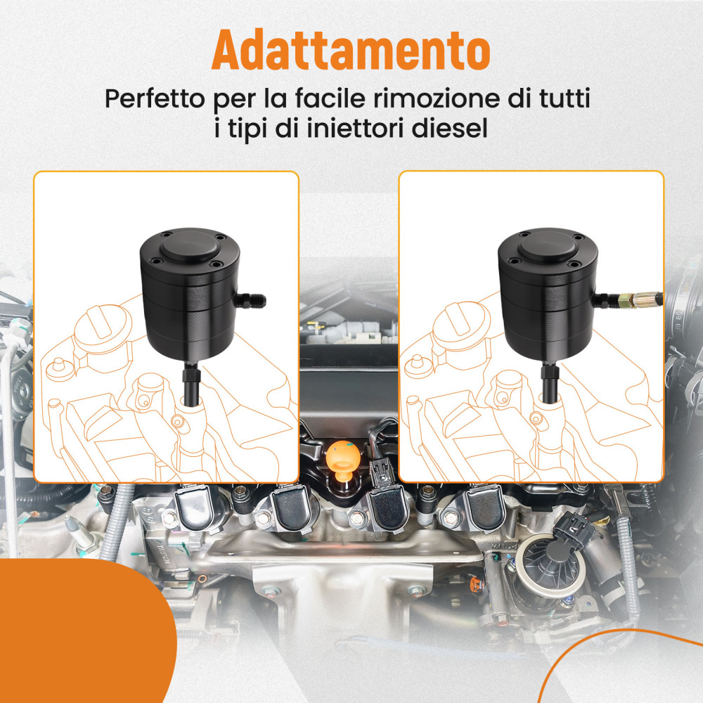 Estrattore for Iniettori Diesel 19 Adattatori Kit Completo Pneumatico