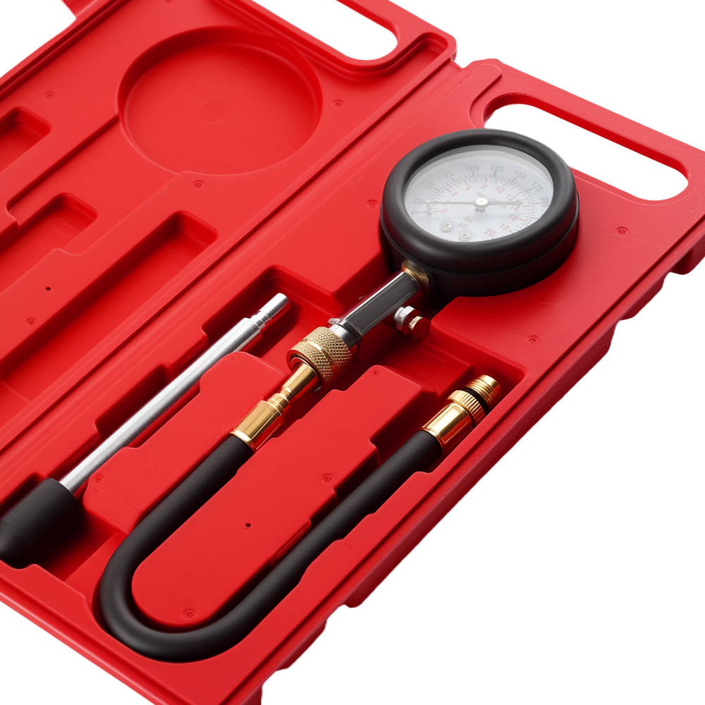 Compression Gauge Kit 0-300 PSI Engine Pressure Tester Petrol 14mm 18mm