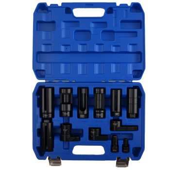 12Pc Oxygen Sensor Socket Set 1/2 3/8 Drive 22mm 27mm 29mm O2 Tool Kit