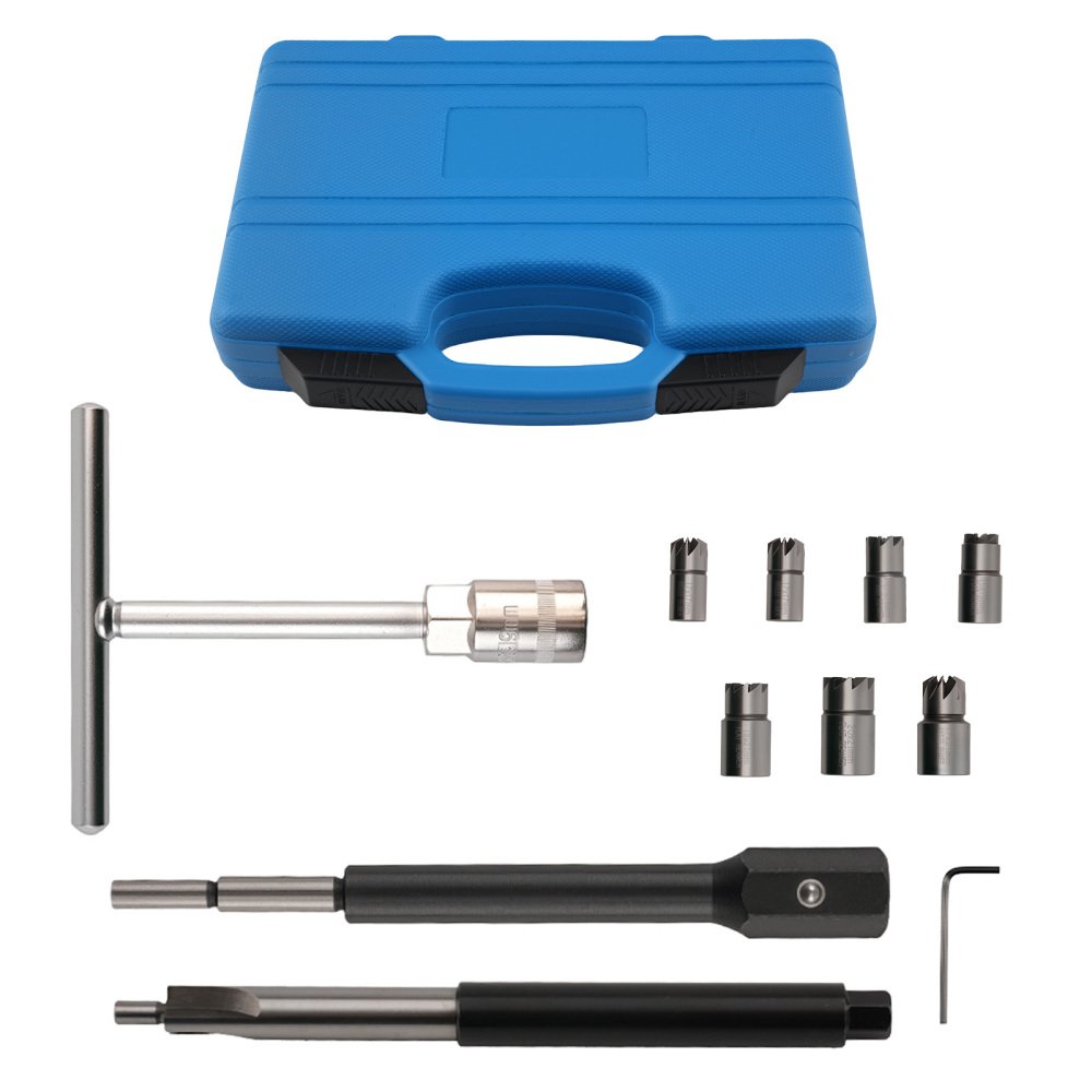 11pc Diesel Engine Carbon Cleaner Tool Kit for Cars Injector compatible for Seat Cutter Set