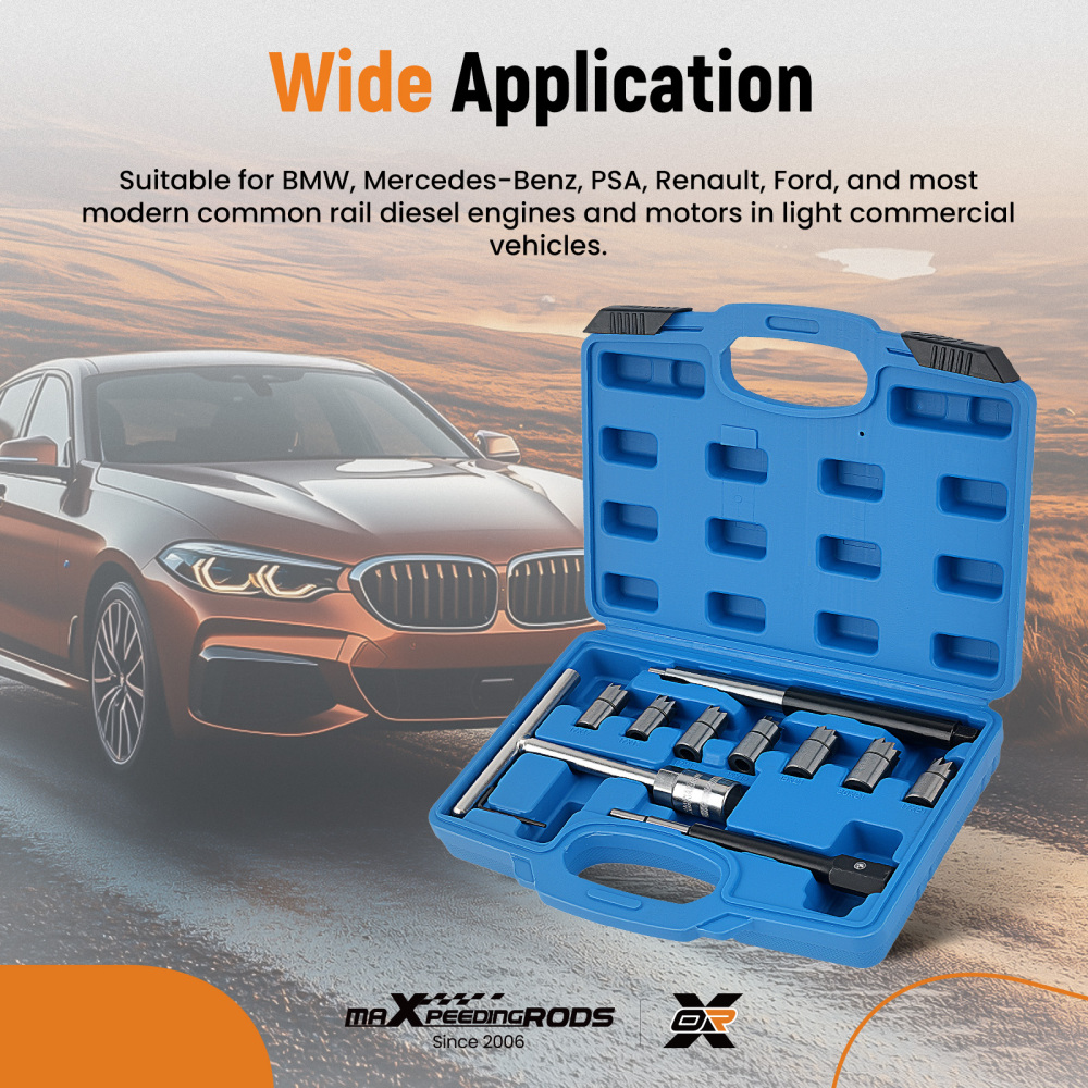 11pc Diesel Engine Carbon Cleaner Tool Kit for Cars Injector compatible for Seat Cutter Set