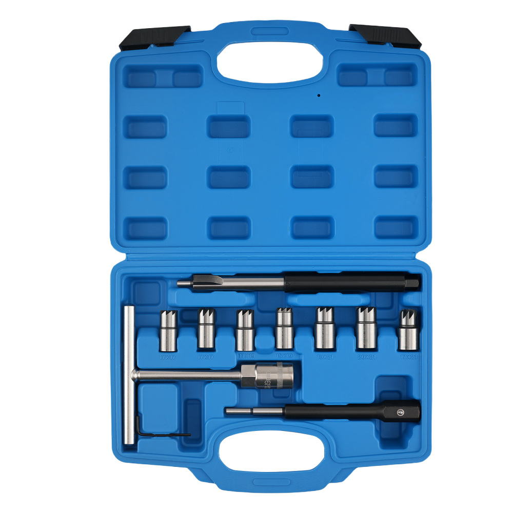 11pc Diesel Engine Carbon Cleaner Tool Kit for Cars Injector compatible for Seat Cutter Set