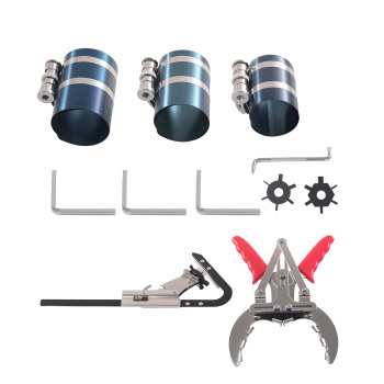 11* Engine Piston Ring Service Kit Compressor Pliers Groove Cleaner Tool