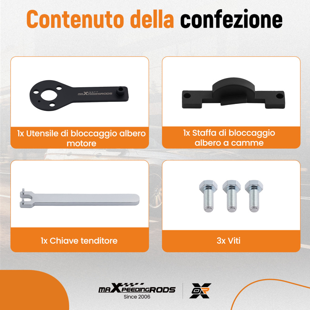 Attrezzi Albero Camme compatibile per Fiat Panda 500 Punto Grande Punto 1.1 1.2 1.4 8V