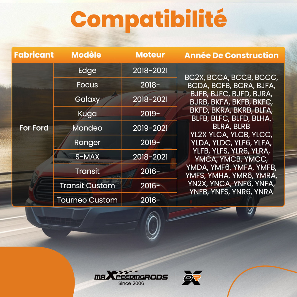 Kit Installation Dépose compatible pour Ford Transit Tourneo 2016+ 303-1635 Diesel