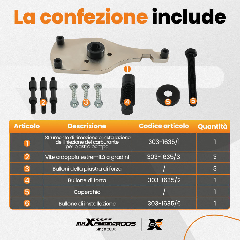 Attrezzo Installazione Pompa Iniezione compatibile per Ford Transit 2016+ YNR6